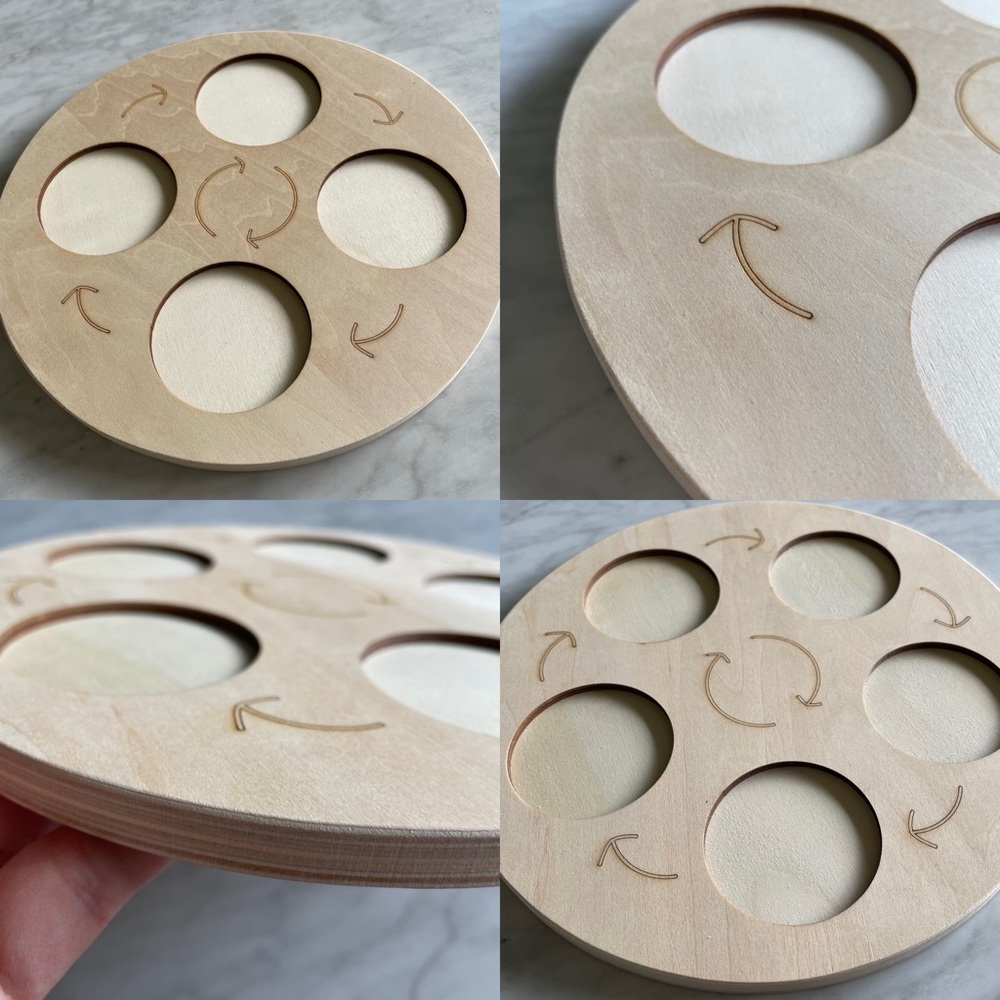 Montessori Wood Life Cycle Board - double sided